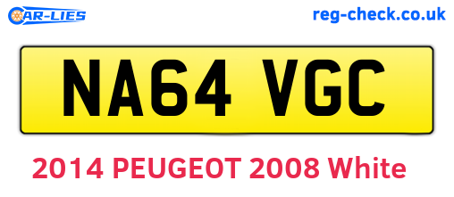 NA64VGC are the vehicle registration plates.