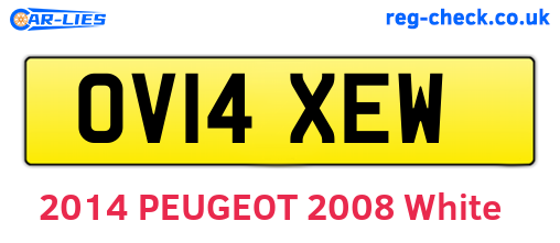 OV14XEW are the vehicle registration plates.