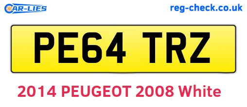 PE64TRZ are the vehicle registration plates.