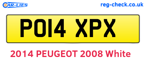 PO14XPX are the vehicle registration plates.