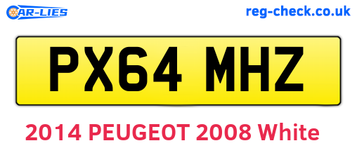 PX64MHZ are the vehicle registration plates.