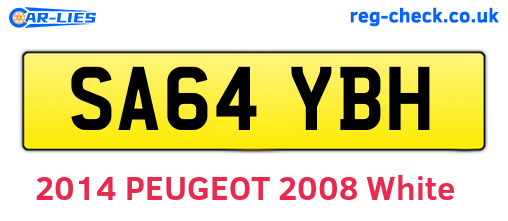 SA64YBH are the vehicle registration plates.