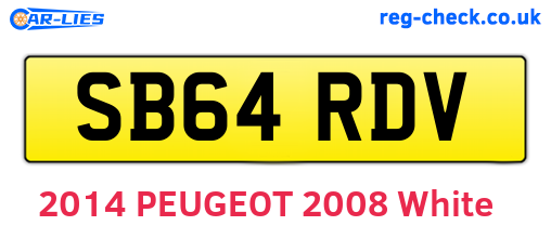 SB64RDV are the vehicle registration plates.
