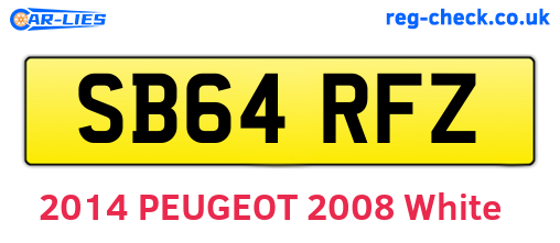 SB64RFZ are the vehicle registration plates.