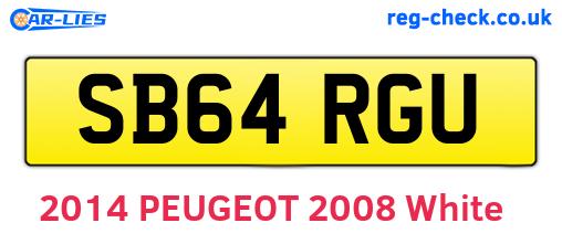 SB64RGU are the vehicle registration plates.