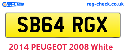 SB64RGX are the vehicle registration plates.