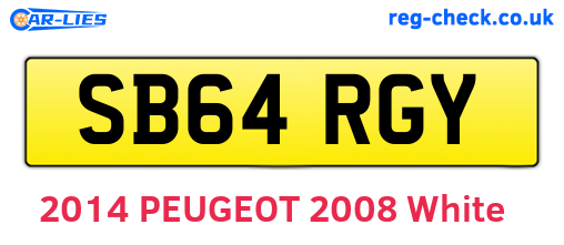 SB64RGY are the vehicle registration plates.