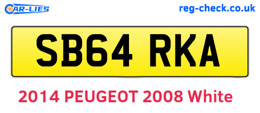 SB64RKA are the vehicle registration plates.