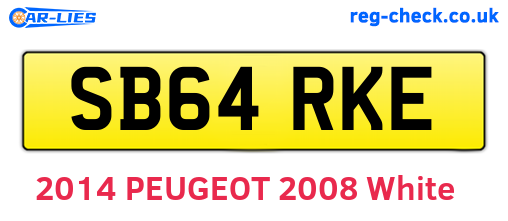 SB64RKE are the vehicle registration plates.