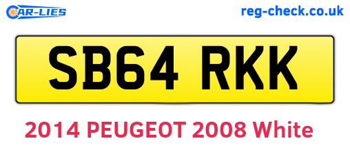 SB64RKK are the vehicle registration plates.