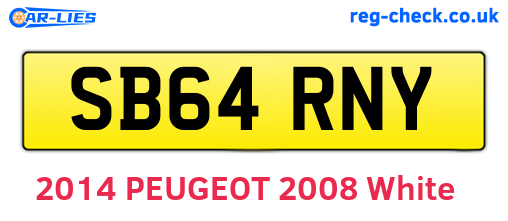 SB64RNY are the vehicle registration plates.