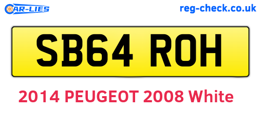 SB64ROH are the vehicle registration plates.