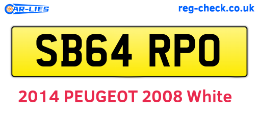 SB64RPO are the vehicle registration plates.