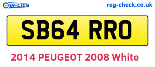 SB64RRO are the vehicle registration plates.
