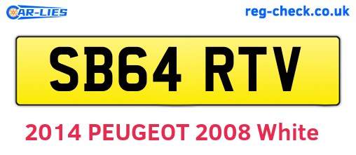 SB64RTV are the vehicle registration plates.