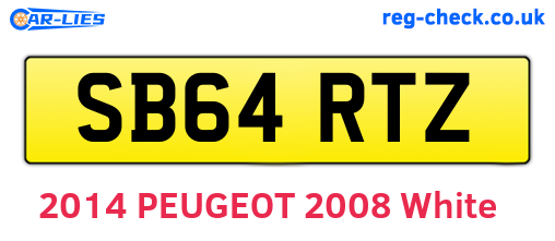 SB64RTZ are the vehicle registration plates.