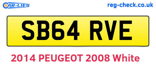 SB64RVE are the vehicle registration plates.