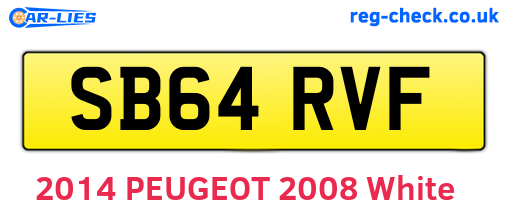 SB64RVF are the vehicle registration plates.