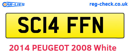 SC14FFN are the vehicle registration plates.