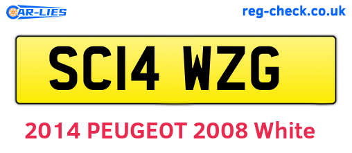 SC14WZG are the vehicle registration plates.