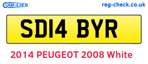 SD14BYR are the vehicle registration plates.