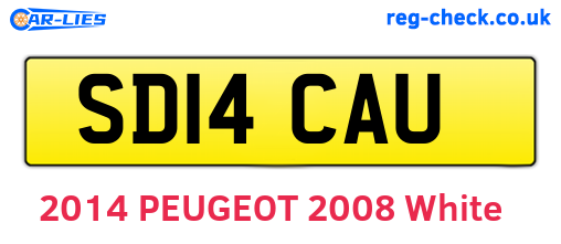 SD14CAU are the vehicle registration plates.