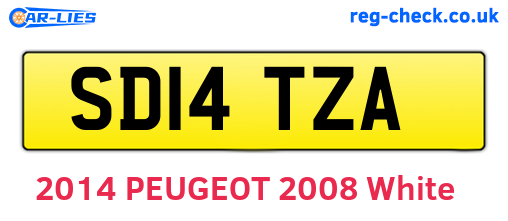 SD14TZA are the vehicle registration plates.