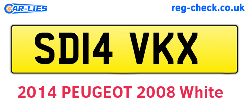 SD14VKX are the vehicle registration plates.