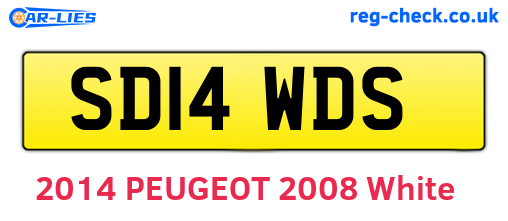 SD14WDS are the vehicle registration plates.