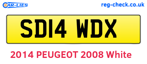 SD14WDX are the vehicle registration plates.