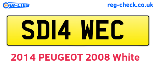 SD14WEC are the vehicle registration plates.