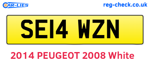 SE14WZN are the vehicle registration plates.