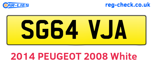 SG64VJA are the vehicle registration plates.