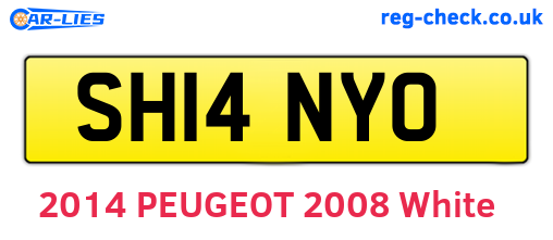 SH14NYO are the vehicle registration plates.