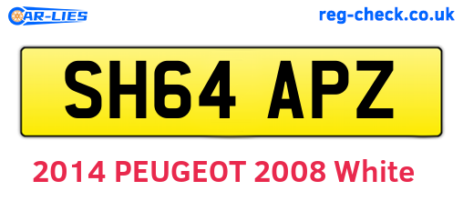 SH64APZ are the vehicle registration plates.