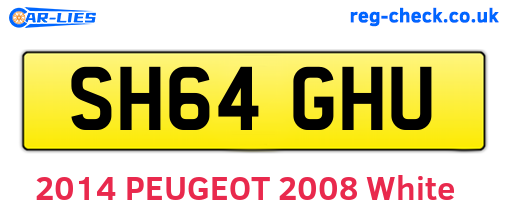 SH64GHU are the vehicle registration plates.