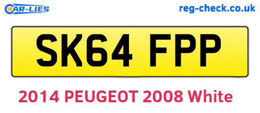SK64FPP are the vehicle registration plates.