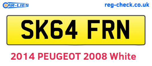 SK64FRN are the vehicle registration plates.