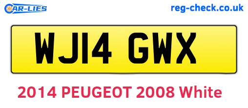 WJ14GWX are the vehicle registration plates.