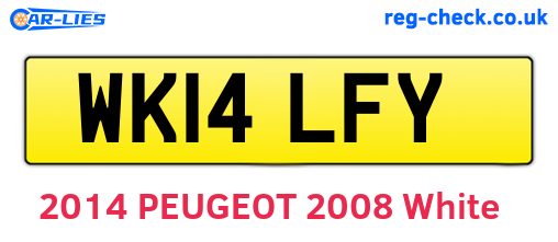 WK14LFY are the vehicle registration plates.