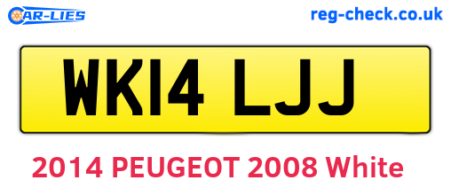WK14LJJ are the vehicle registration plates.