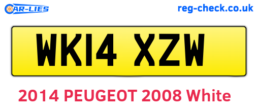 WK14XZW are the vehicle registration plates.