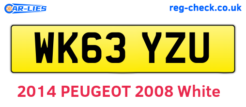 WK63YZU are the vehicle registration plates.