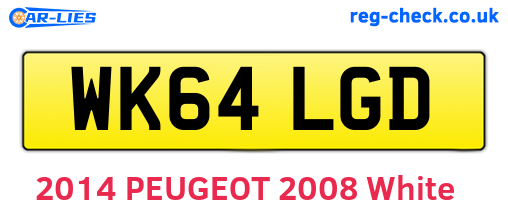 WK64LGD are the vehicle registration plates.