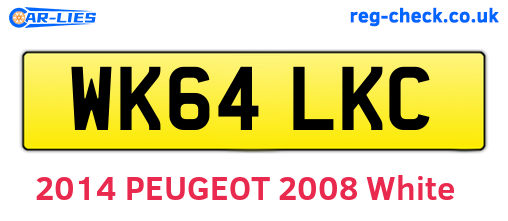 WK64LKC are the vehicle registration plates.