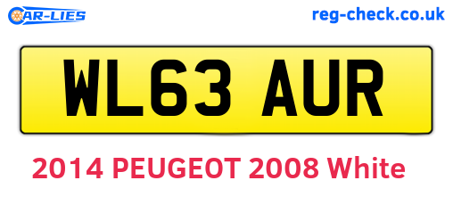 WL63AUR are the vehicle registration plates.