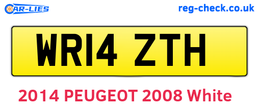WR14ZTH are the vehicle registration plates.