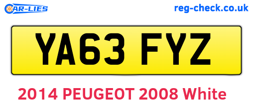 YA63FYZ are the vehicle registration plates.
