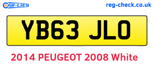 YB63JLO are the vehicle registration plates.