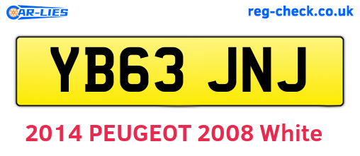 YB63JNJ are the vehicle registration plates.